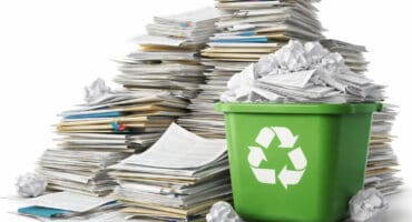 Papierherwinning illustrasie