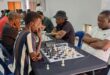 apiwa Chakwavaira playing against Mango Banele, Fide Master player and member of the SA Olympian chess team.