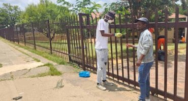 For these youngsters cleaning the library premises was their way of giving back to the community.