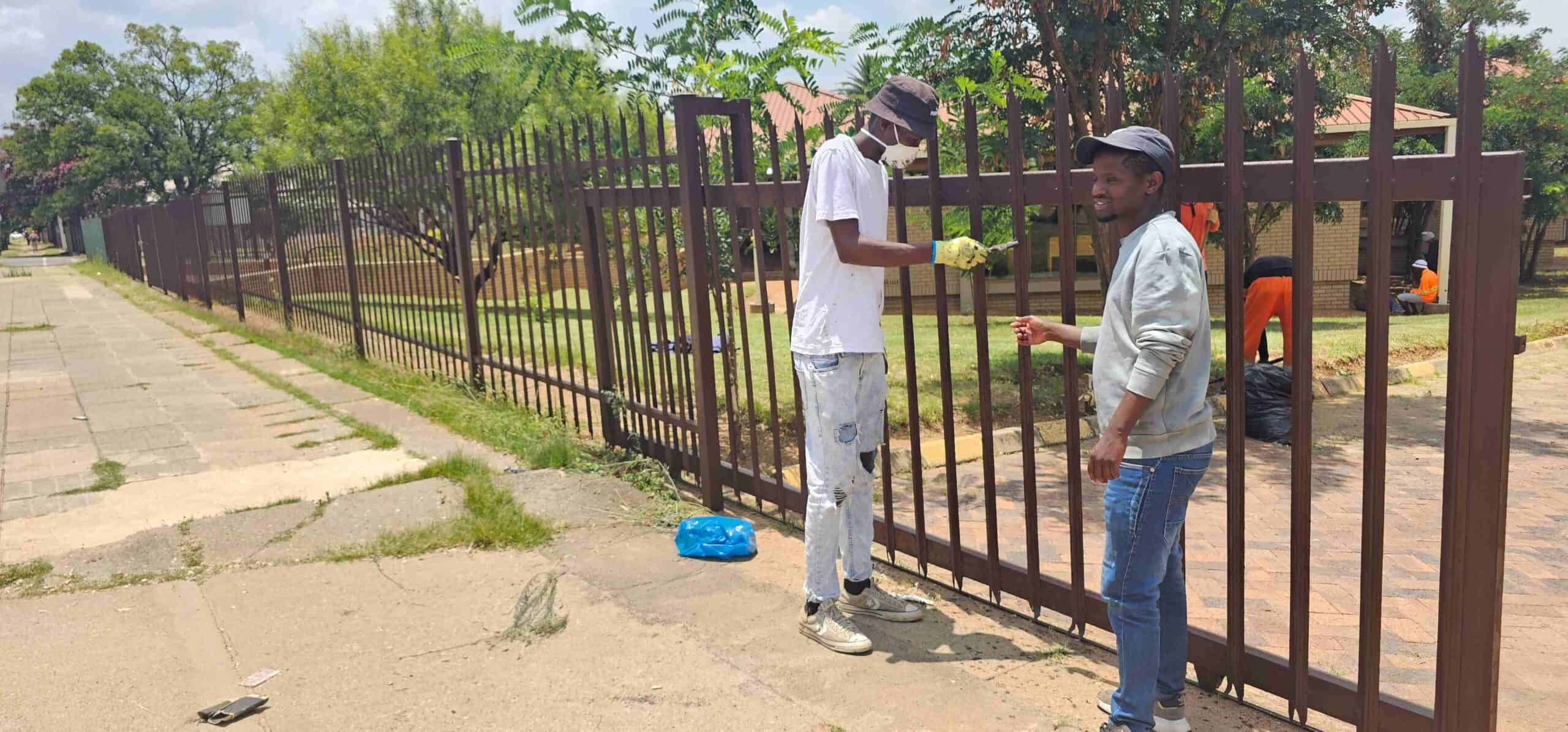 For these youngsters cleaning the library premises was their way of giving back to the community.