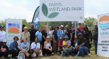 The dedicated project team, representatives of the Ngwathe Local Municipality, sponsors Sasol and Damlaagte Solar, together with community members at the official opening of the Parys Wetland Park on Saturday. The opening event was sponsored by Ilikwa Solar