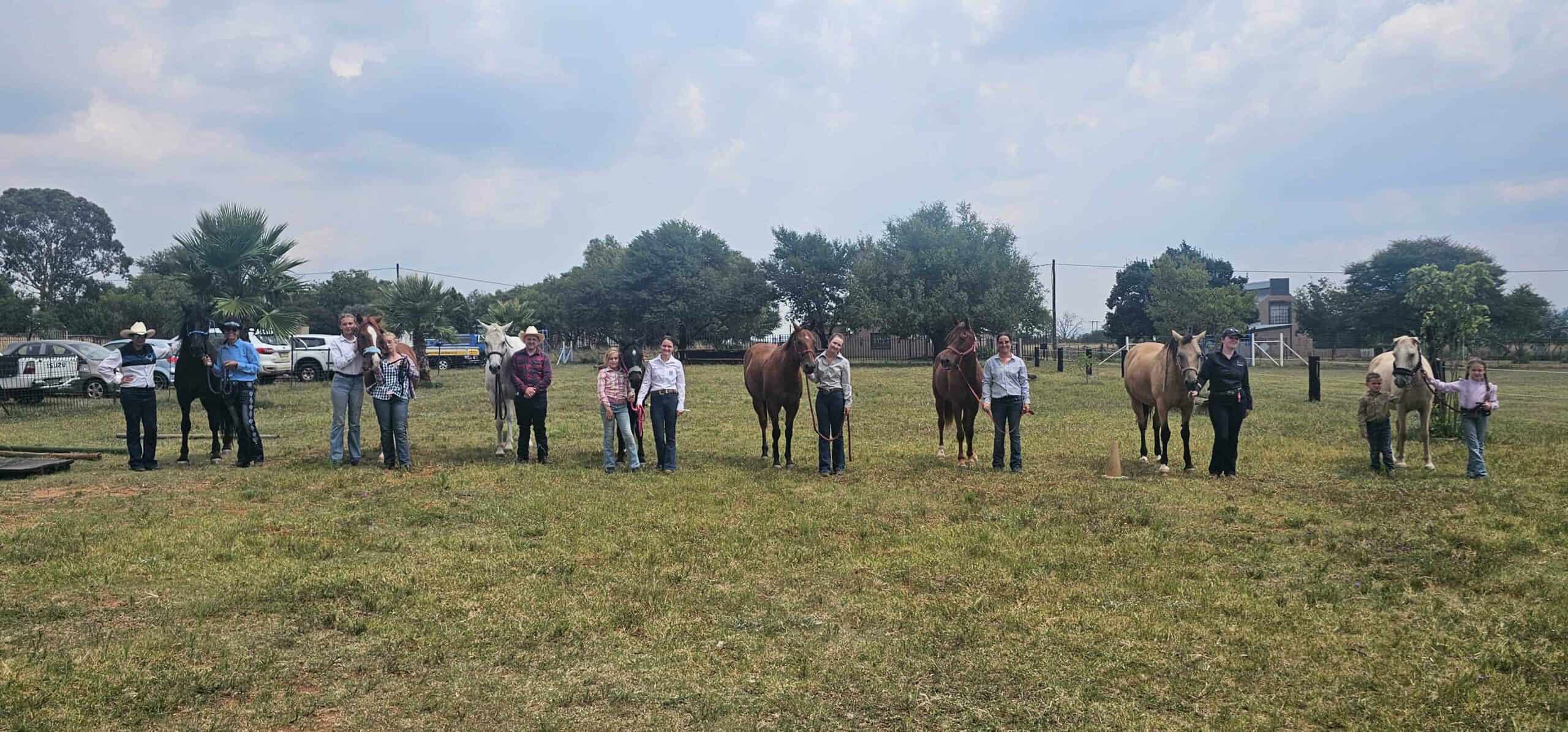 Vrystaat RPHSA ruiters wat aan die eerste kwalifiserende uitdunne vir Western Riding by De Camarillos deelgeneem het.