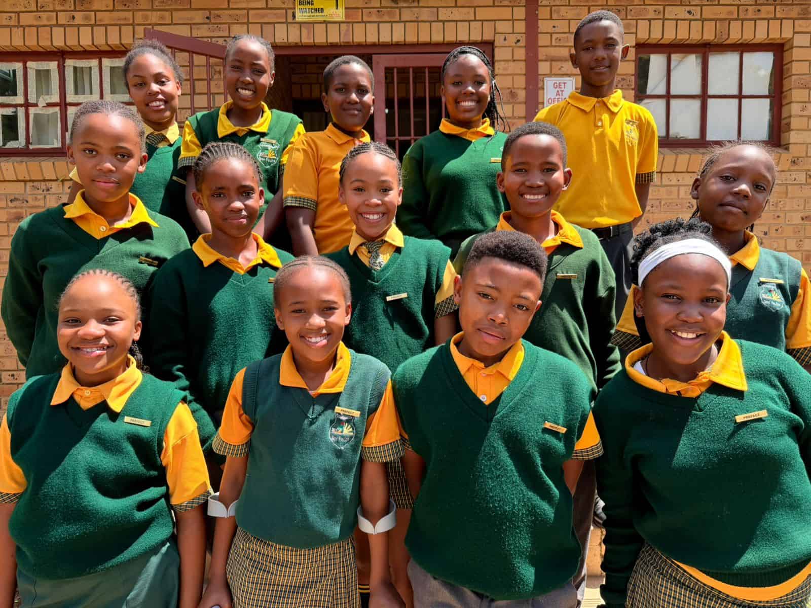 Schonkenville Intermediate School’s Prefect Committee for 2026 in the Primary School Section.