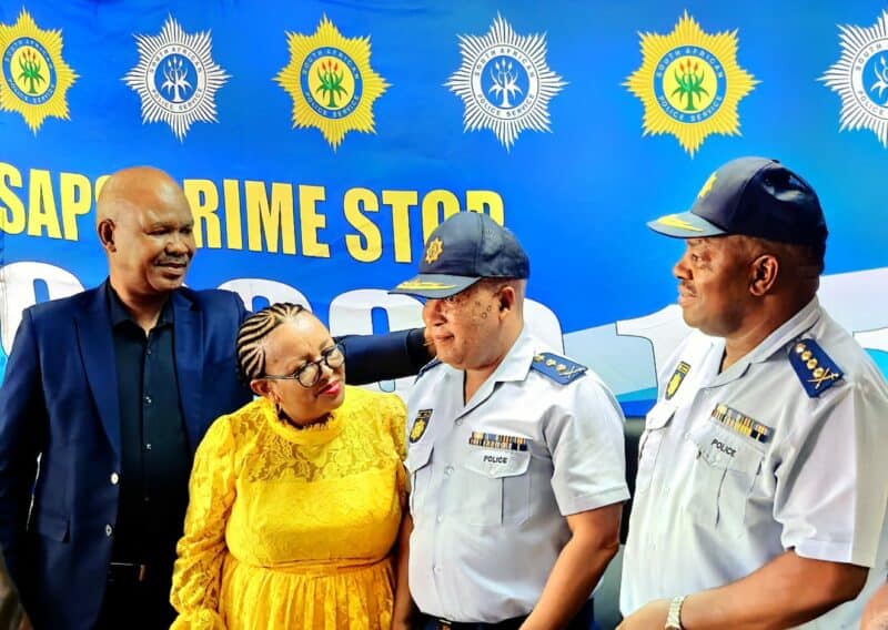 Lieutenant General Thabang Solly Lesia (third from left) has been appointed as SAPS Provincial Commissioner for the Free State. Photo: SAPS Communication Unit