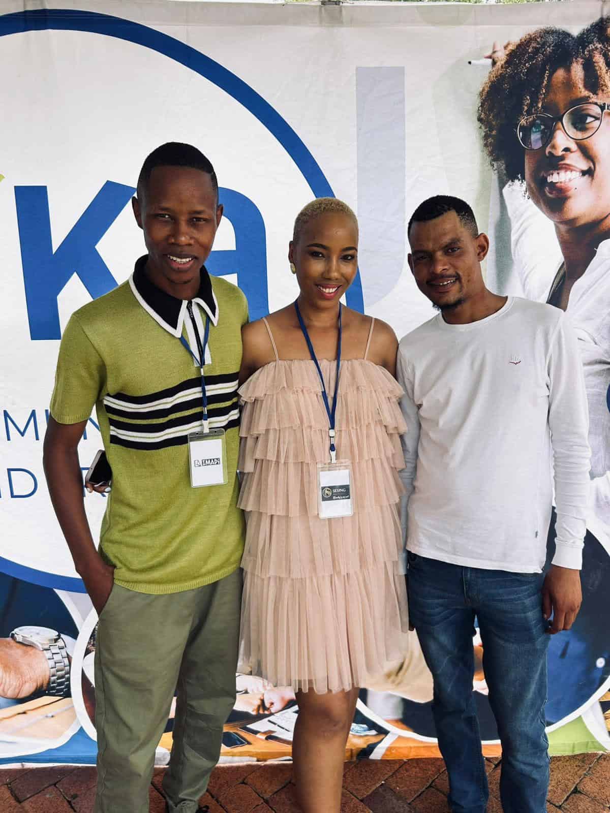 Mordecai Ndlovu (Social Entrepreneur), Ms. Karabo Sesing of Sesing Beauty Car, and Mr. Lebohang Melato of Solar Flex Repairs and Maintenance.
