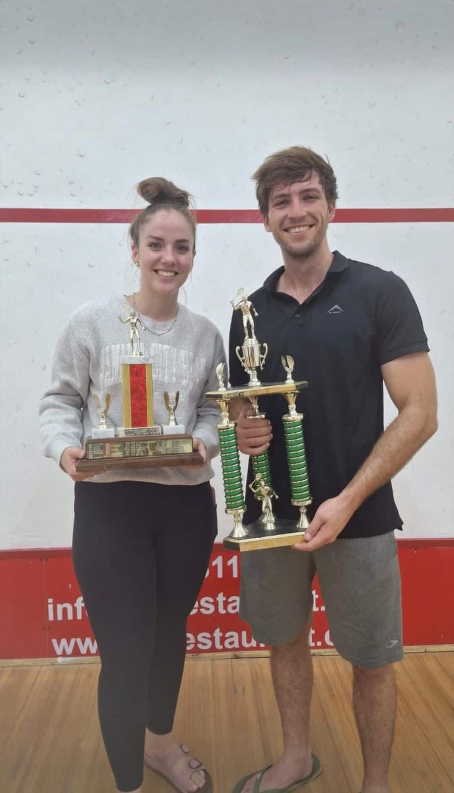 Parys-muurbalklub se kampioene, Almari Claassen en Reinhard van Rhyn.
