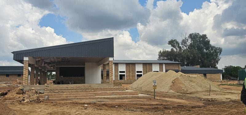 At the time of the oversight visit in November 2025, construction of the school building was 77% completed