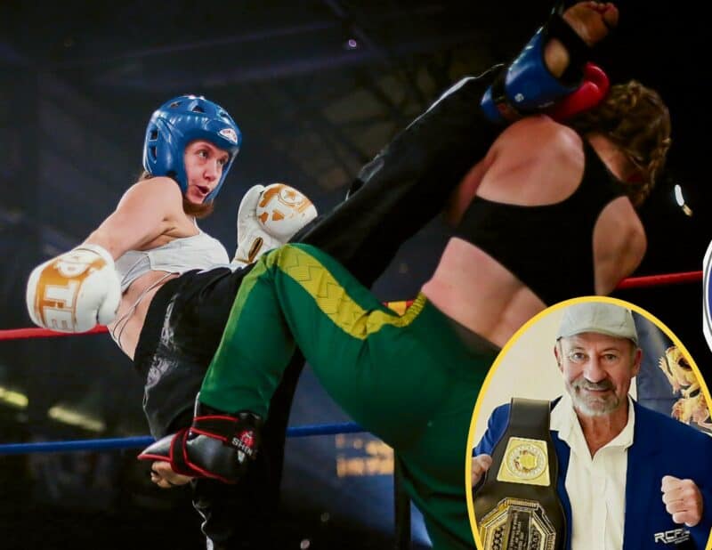 Chloe Assad peper vir Amandia Muller met ‘n hoë skop. Inlas: Joe Viljoen. Foto’s: Ettienne van Rensburg
