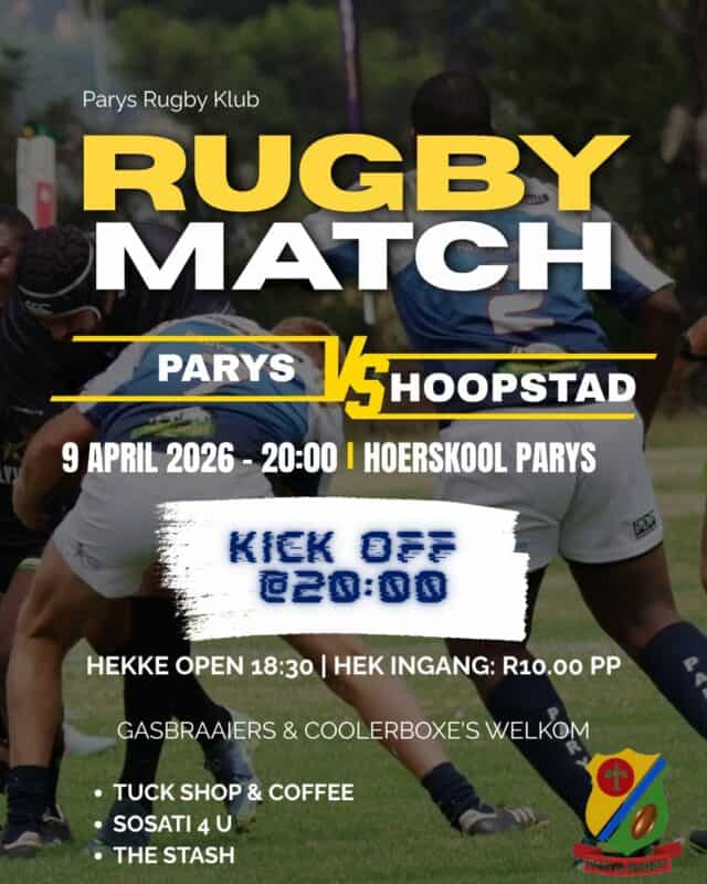 Parys meet die week kragte teen Hoopstad op die rugbyveld. Foto: Verskaf