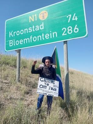The long and lonely stretch of road to Kroonstad. Photo: Supplied