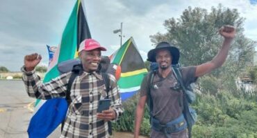 For King Nevuso and Thokozani, every kilometre walked is a step closer to changing a life. Photo Supplied