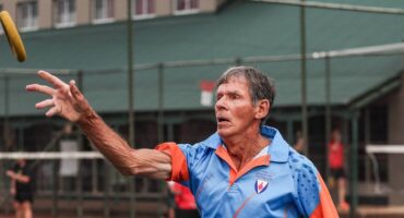 Johan Britz en sy seun Christo wat vanjaar saam aan die SA Ringtenniskampioenskappe deelgeneem het. Foto: Verskaf