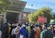SASSA beneficiaries queueing since early Monday morning at the Fezile Dabi stadium. Photo: Liezl Scheepers