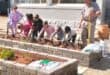 The kids planted beetroot, onions and carrots on Saturday in the veggie garden on the Parys Info & Tourism premises. Photo: Supplied
