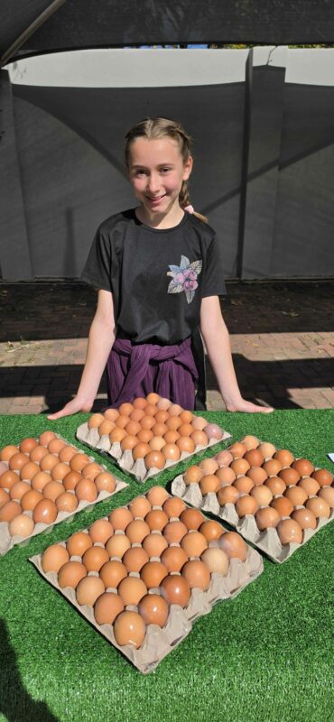 Juliette Maraman - a young farmer who
sold eggs at the market.
Photo: Liezl Scheepers