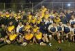 Spanne van Parys en Bultfontein op die veld na 'n spannende finaal van die Griffons Tweede Liga finaal. Foto: Verskaf