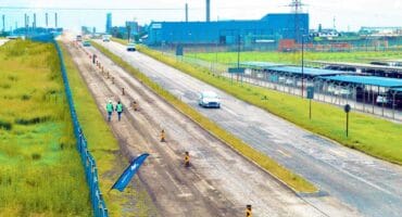 Bergius Road in progress. Photo supplied by Sasol