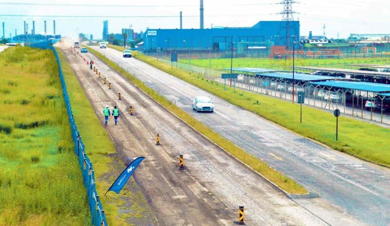 Bergius Road in progress. Photo supplied by Sasol