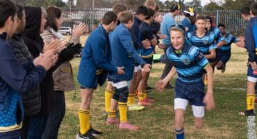 Parys se o14's waar hul Saterdag op die veld gedraf het vir hul wedstryd teen Panorama. Foto: Jackie Keelan