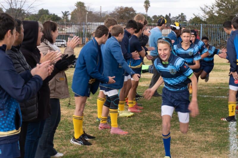 Parys se o14's waar hul Saterdag op die veld gedraf het vir hul wedstryd teen Panorama. Foto: Jackie Keelan