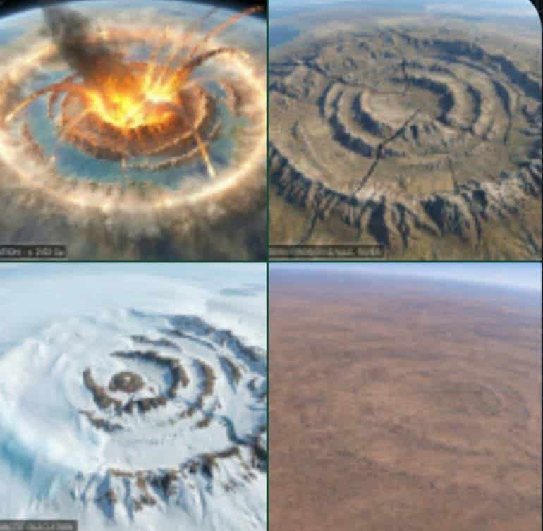 Two billion years ago, a huge asteroid slams into what is now central South Africa. Photo: Facebook Graeme Addison