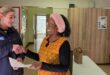 Me Malinga, CEO of Parys District Hospital, thanking Mica Parys' Laura Sieberhagen for the unwavering support to the hospital. Photo: Liezl Scheepers