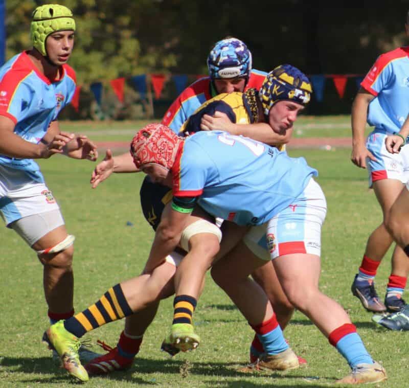 Matthew Litchfield op die rugbyveld in aksie. Foto: Verskaf
