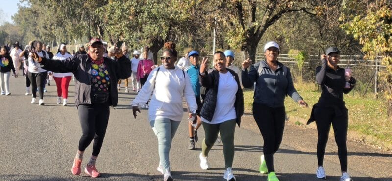 The activities for the day started with a fun walk. Photo: Liezl Scheepers