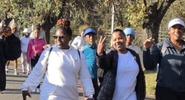 The activities for the day started with a fun walk. Photo: Liezl Scheepers