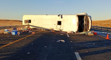 A photo taken earlier on the accident scene on the N1 near Trompsburg. Photo supplied