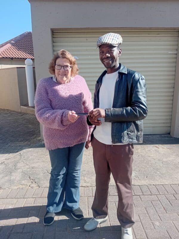 Cornelia Janse van Rensbrug together with Sello Kholomonyane. Photo: Supplied