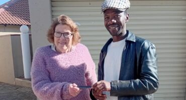Cornelia Janse van Rensbrug together with Sello Kholomonyane. Photo: Supplied