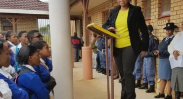 Former Ngwathe Local Municipality's Executive Mayor, Joey Mochela, photographed in 2017 during a community and government stakeholders mobilization program of action against substance abuse in Tumahol. Photo: Parys Gazette