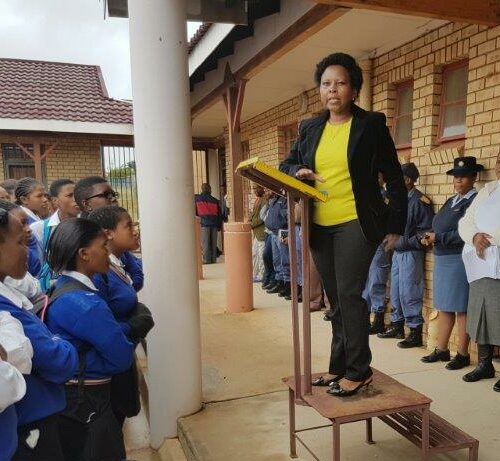 Former Ngwathe Local Municipality's Executive Mayor, Joey Mochela, photographed in 2017 during a community and government stakeholders mobilization program of action against substance abuse in Tumahol. Photo: Parys Gazette