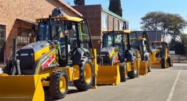 Ngwathe Local Municipality's new motor graders and TLBs. Photo supplied by Ngwathe Municipality