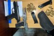 Die vuurwpens waarop beslag gelê is. Foto: SAPD Kommunikasiedienste