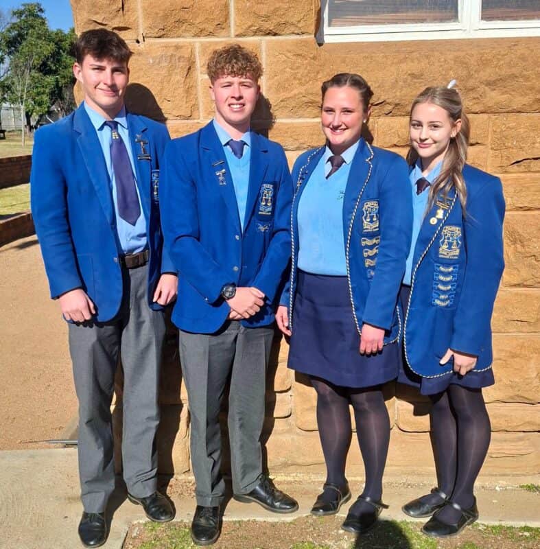 Hoërskool Parys se hoofleiers vir 2026/27. Foto: Verskaf