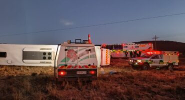 Die botsingstoneel vanoggend tussen Smithfield en Reddersburg. Foto: Verskaf