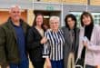 Van links is Albertus Steenkamp, Joha Moolman, Erna Rademan, Mia de Witt, en Hanlie Erasmus.
