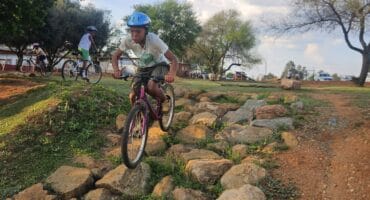 Cycling School rocks after Rotary outreach. Photo: Kiara Malan.