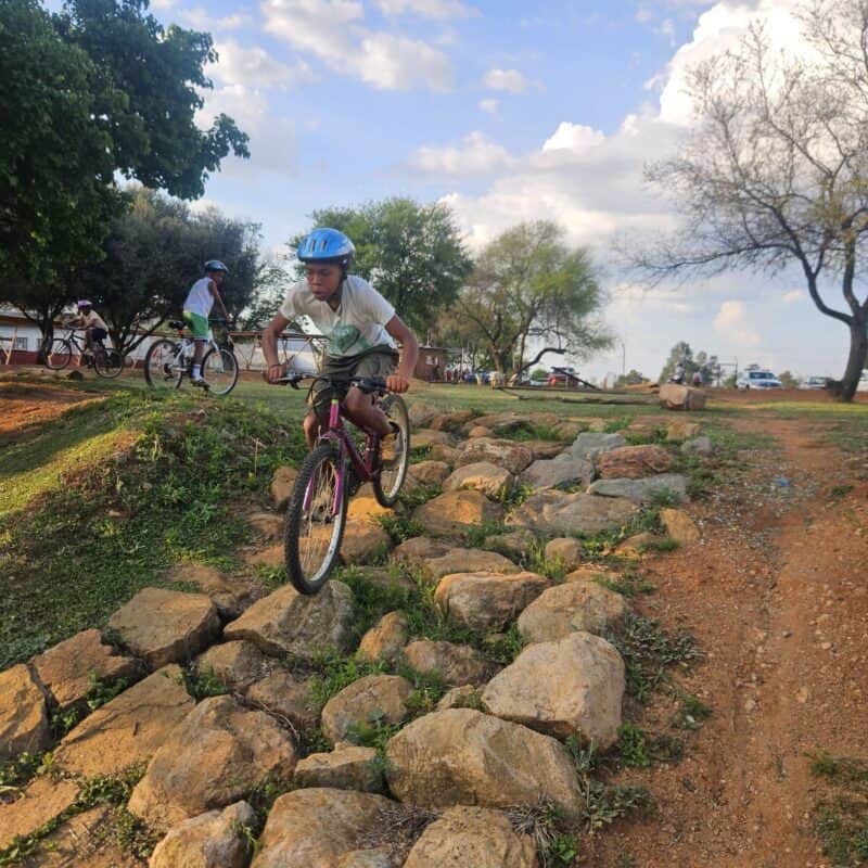 Cycling School rocks after Rotary outreach. Photo: Kiara Malan.