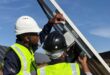 Katlego Noge with site manager Brenda Sidaki. Photo supplied by Damlaagte Solar.