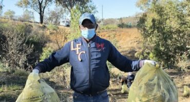 A volunteer who helped during a previous clean-up campaign. Photo: Liezl Scheepers