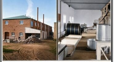 Van die nywerhede wat vroeër in Parys was, het ook 'n kondensmelkfabriek ingesluit. Foto's: Verskaf