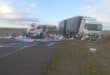 The accident scene early this morning on the N1 between Winburg and Ventersburg. Photo: Supplied