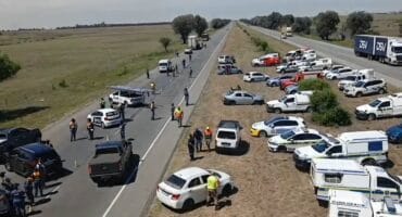 The interprovincial roadblock on the N1 was held at the Free State/Gauteng border.