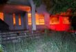 Die brand wat vroeër vanaand in Van Collerstraat gewoed het. Foto: Fanie Kruger, Securit y Master