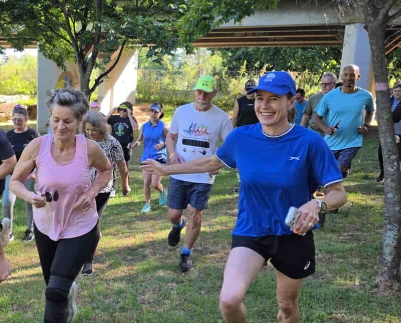 Die 250ste Egweni River Lodge parkrun is vanoggend in Parys voltooi. Foto: Liezl Scheepers