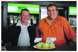 Helmut Grunschlos with Pieter Nortjé, manager, both from Voltex, Potchefstroom.