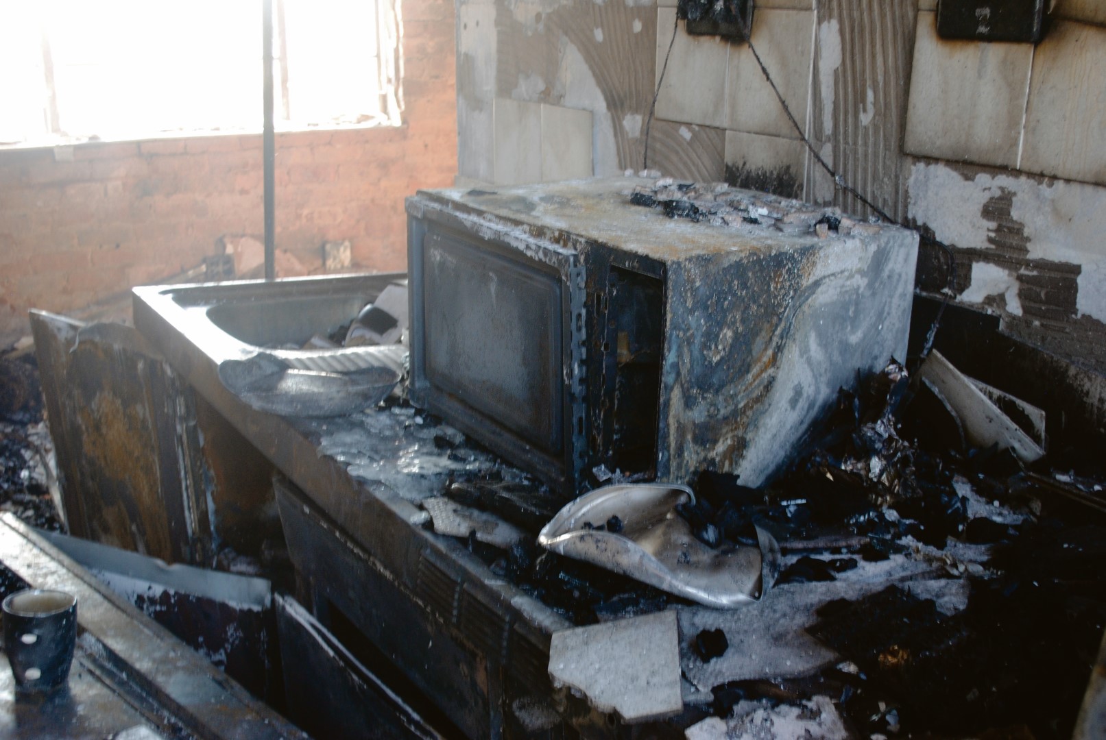 Some of property recently damaged by the fire at the barracks.